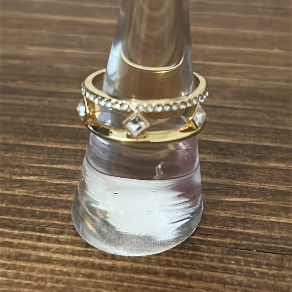 Ring Gold plated CZ 9